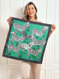 SilkSilky UK Pure Silk Scarf DarkGreen 003