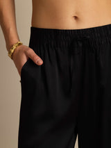 [Black] SilkSilky-UK 19Momme Silk Womens Pants 006