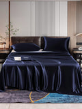 SilkSilky UK 22Momme Pure Silk Bedding Set DarkBlue 001