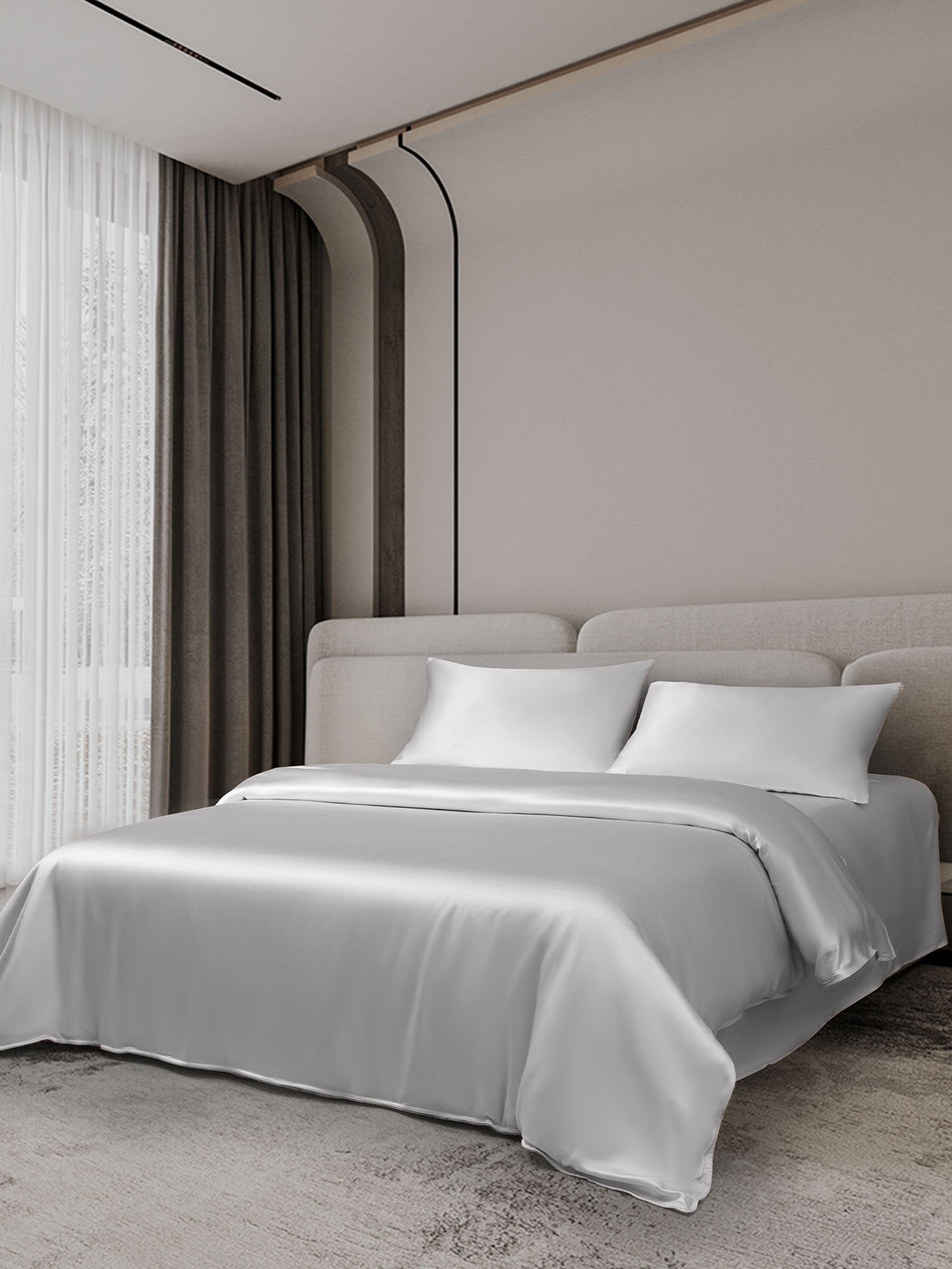 [Silver] SilkSilky-UK 19Momme Bed Linen Set 002