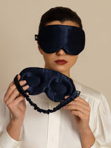 [Dark Blue] SilkSilky-UK Sleep Mask 001
