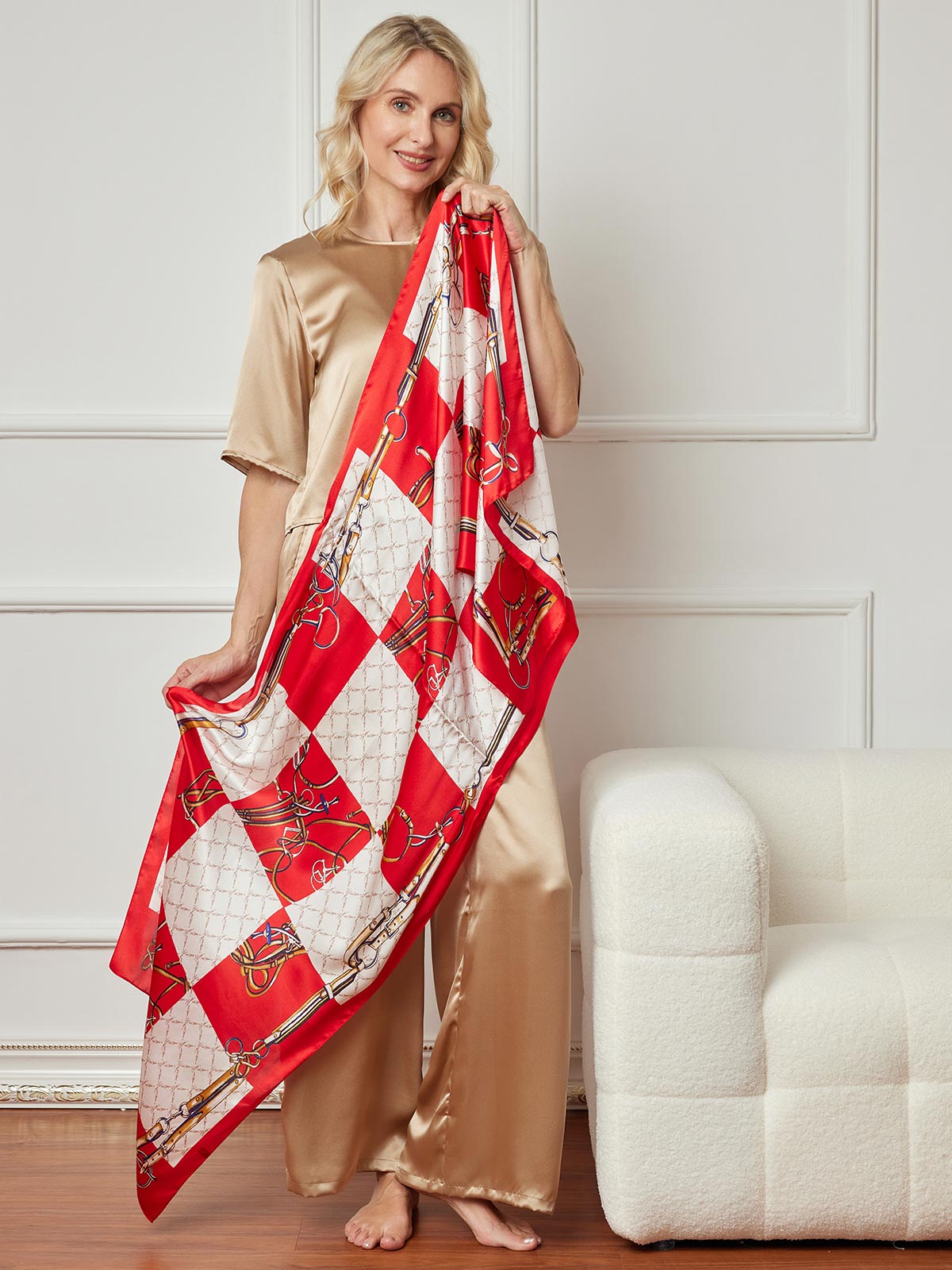 [P022] SilkSilky-UK Pure Silk Scarf 005,