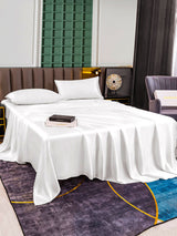 [White] SilkSilky-UK 25Momme Bed Linen Set 005