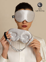 [Light Gray] SilkSilky-UK 22Momme Sleep Mask 001
