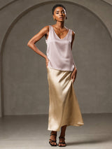 [Shadow Gray] SilkSilky-UK Sleeveless V Neck Camisole 002