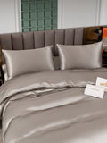 SilkSilky UK 25Momme Pure Silk Bedding Set Gray 005