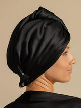[Black] SilkSilky-UK Hair Towel Wrap 002