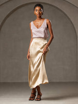 [Shadow Gray] SilkSilky-UK Sleeveless V Neck Camisole 006