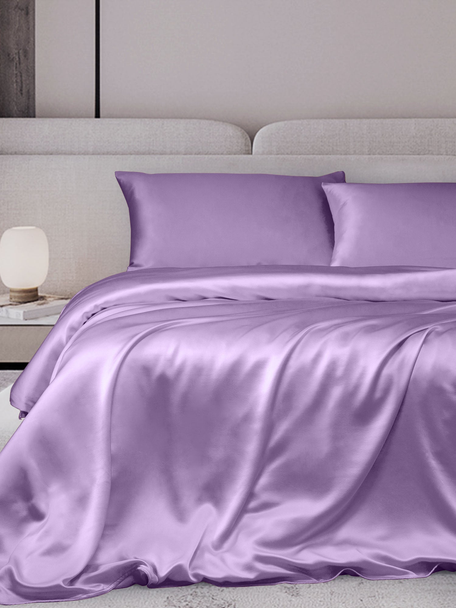 [Lavender] SilkSilky-UK 19Momme Bed Linen Set 001