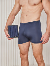 [Dark Blue] SilkSilky-UK 100% Silk Jersey Men's Underwear 003