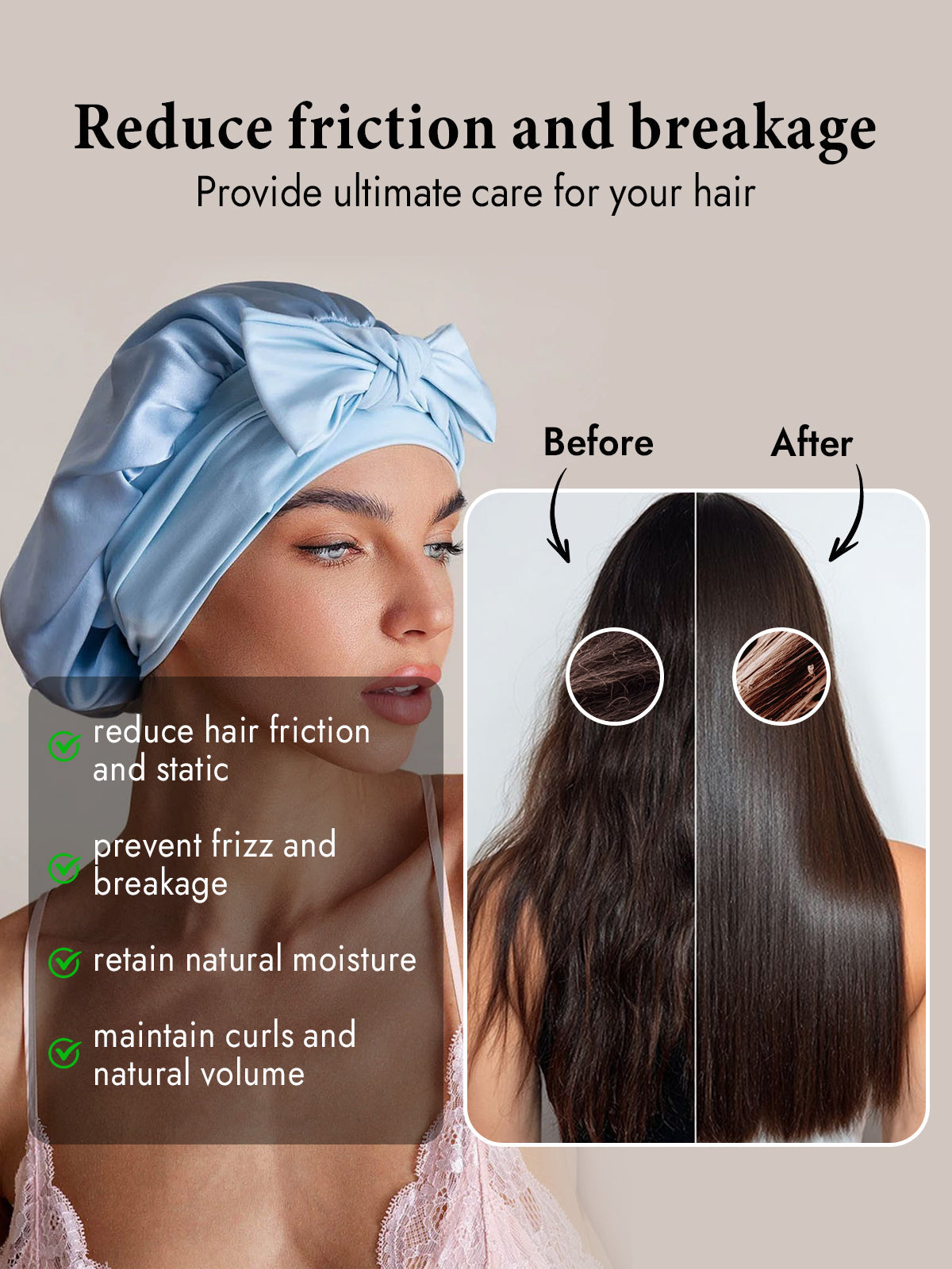 [Sky Blue] SilkSilky-UK Pure Silk Sleep Cap 003