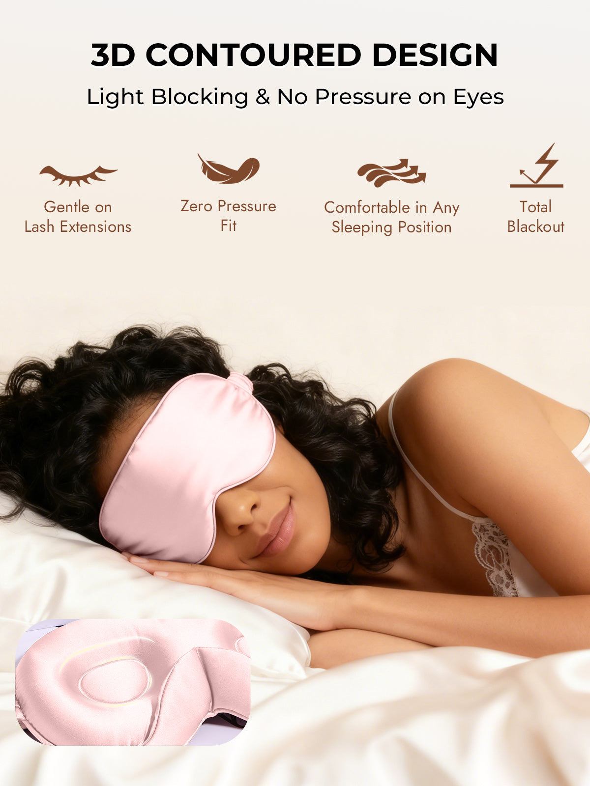 [Pink] SilkSilky-UK Pure Silk Eye Mask 006