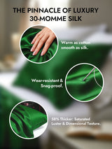 [Dark Green] SilkSilky-UK 30Momme Pillowcase 002