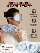 [Light Blue] SilkSilky-UK 22Momme Sleep Mask 003