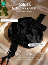 [Black] SilkSilky-UK Sleep Cap 002