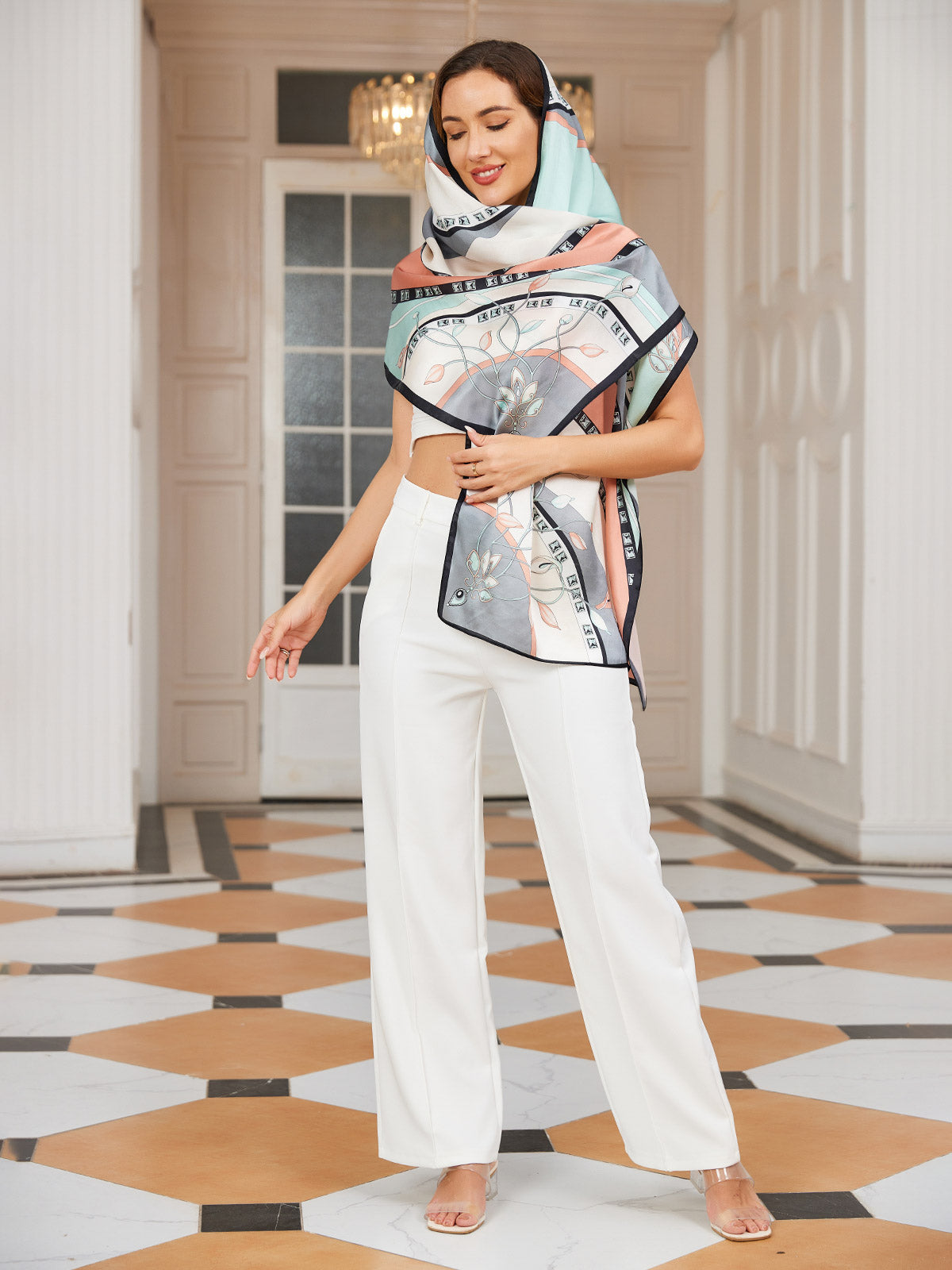 [P030] SilkSilky-UK Pure Silk Scarf 005,