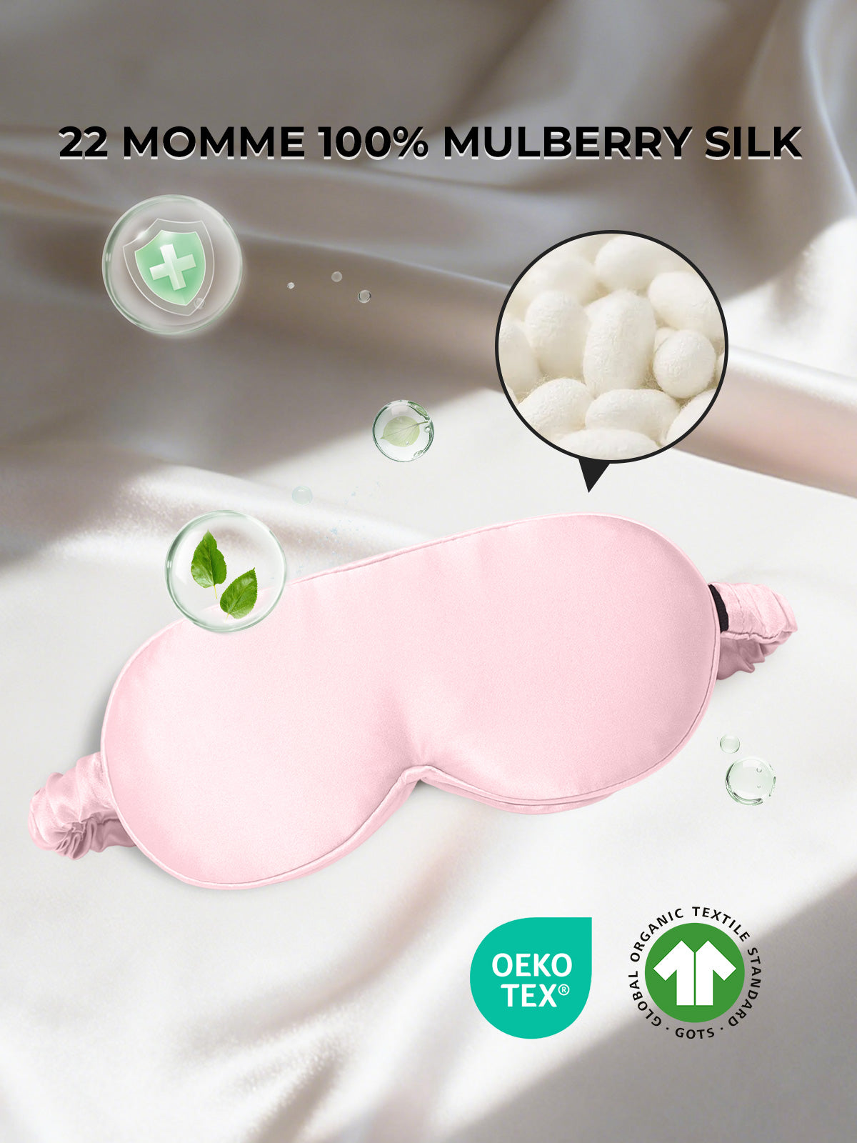 [Pink] SilkSilky-UK Pure Silk Eye Mask 002