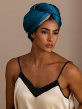[Teal] SilkSilky-UK Hair Towel Wrap 005