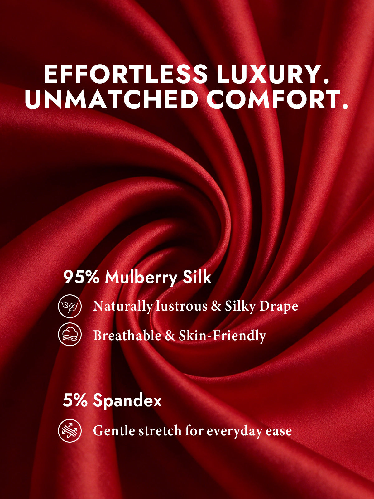 [Red] SilkSilky-UK Silk Long Sleeve Collar Women's Shirt 003