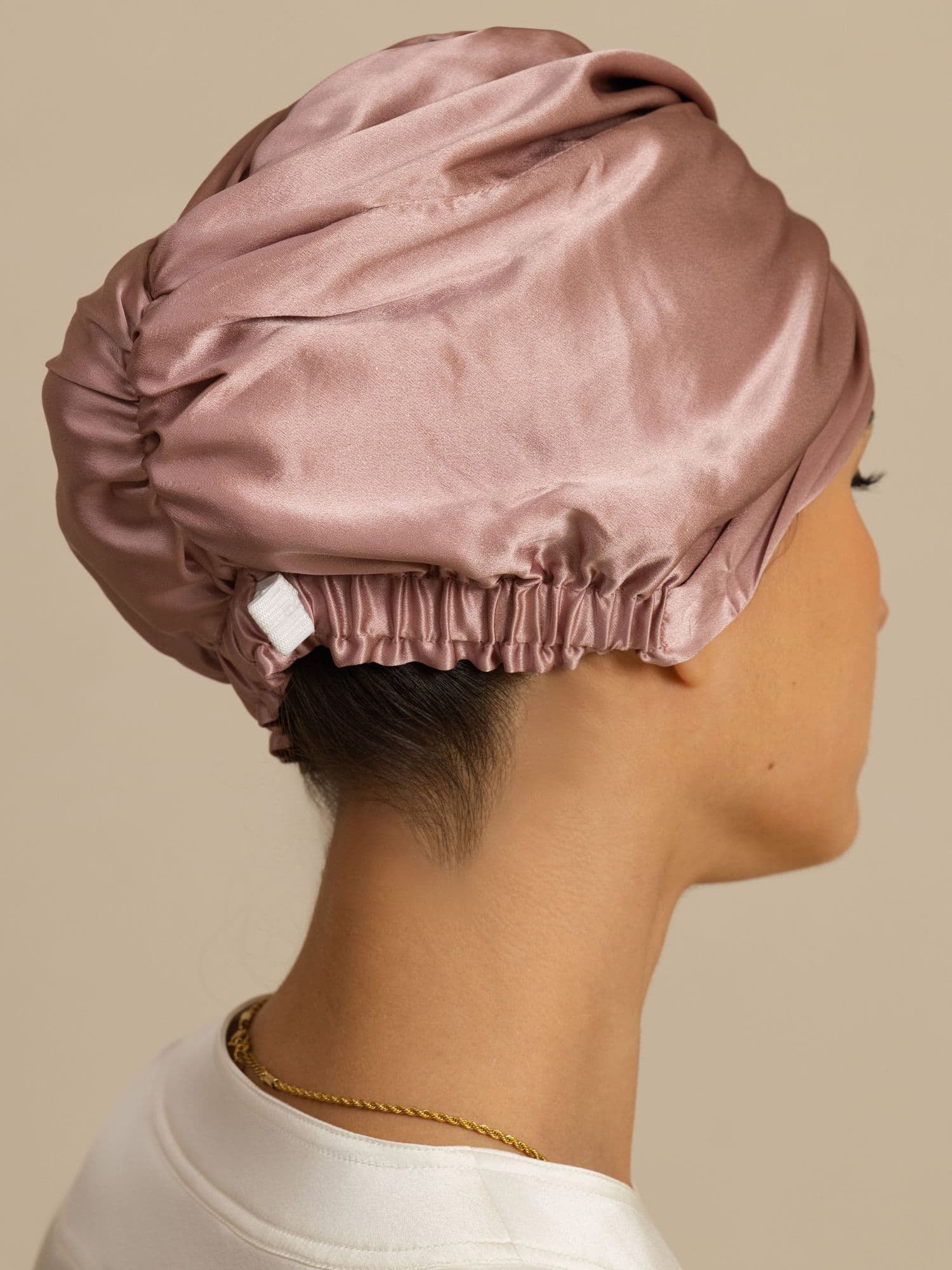 [Pale Mauve] SilkSilky-UK 22Momme Sleep Cap 007