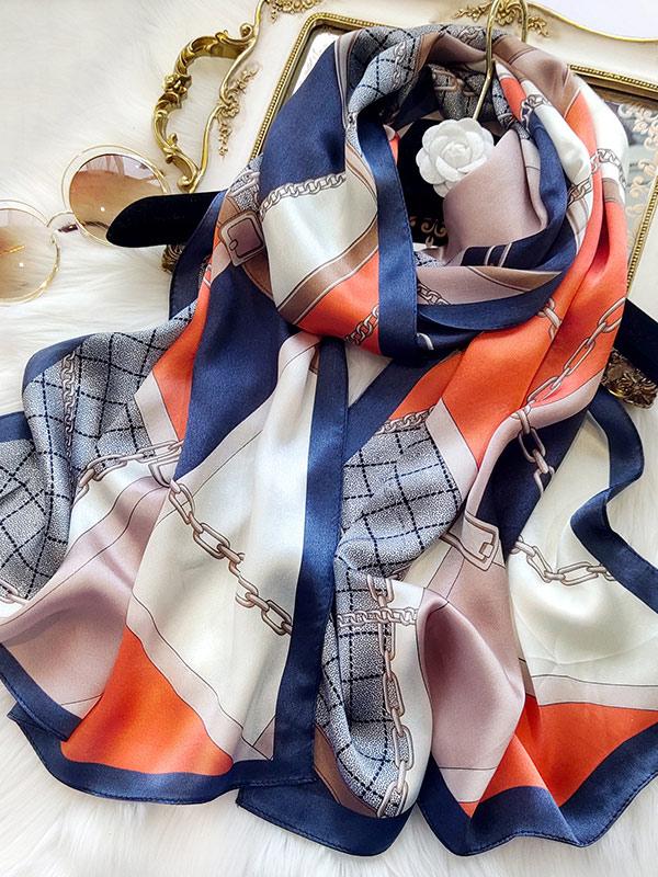 SilkSilky-UK Pure Silk Scarf P085 001