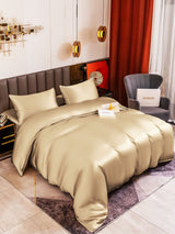 [Beige] SilkSilky-UK 19Momme Pure Silk Bedding Set 001