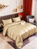 SilkSilky UK 19Momme Pure Silk Bedding Set Beige 001