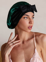 [Dark Green] SilkSilky-UK Sleep Cap 001