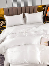 [White] SilkSilky-UK 22Momme Pure Silk Bedding Set 006,