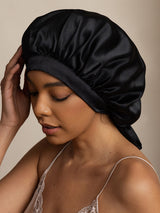 [Black] SilkSilky-UK Sleep Cap 002