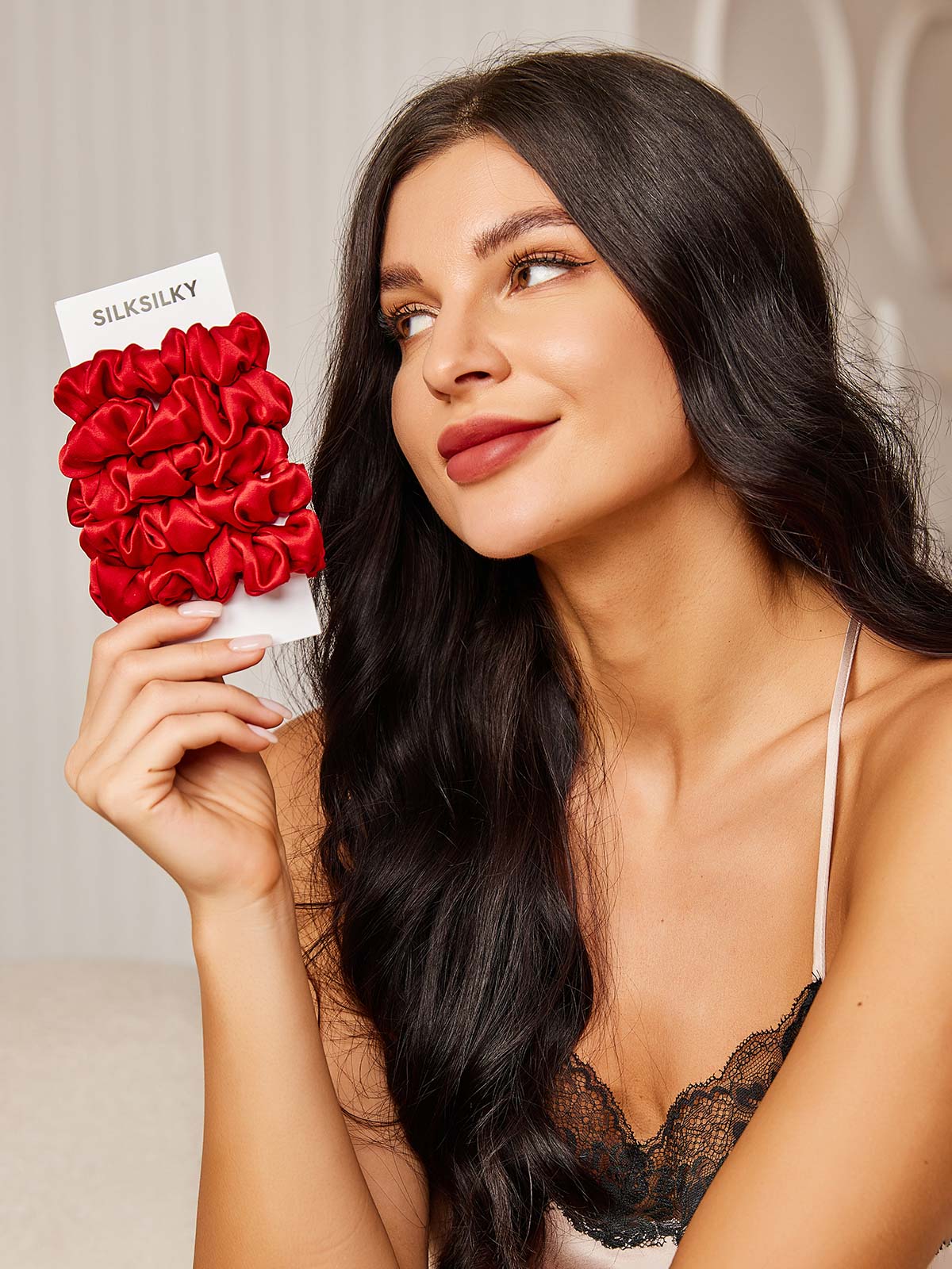 [Wine] SilkSilky-UK 19Momme Pure Silk Scrunchie 002