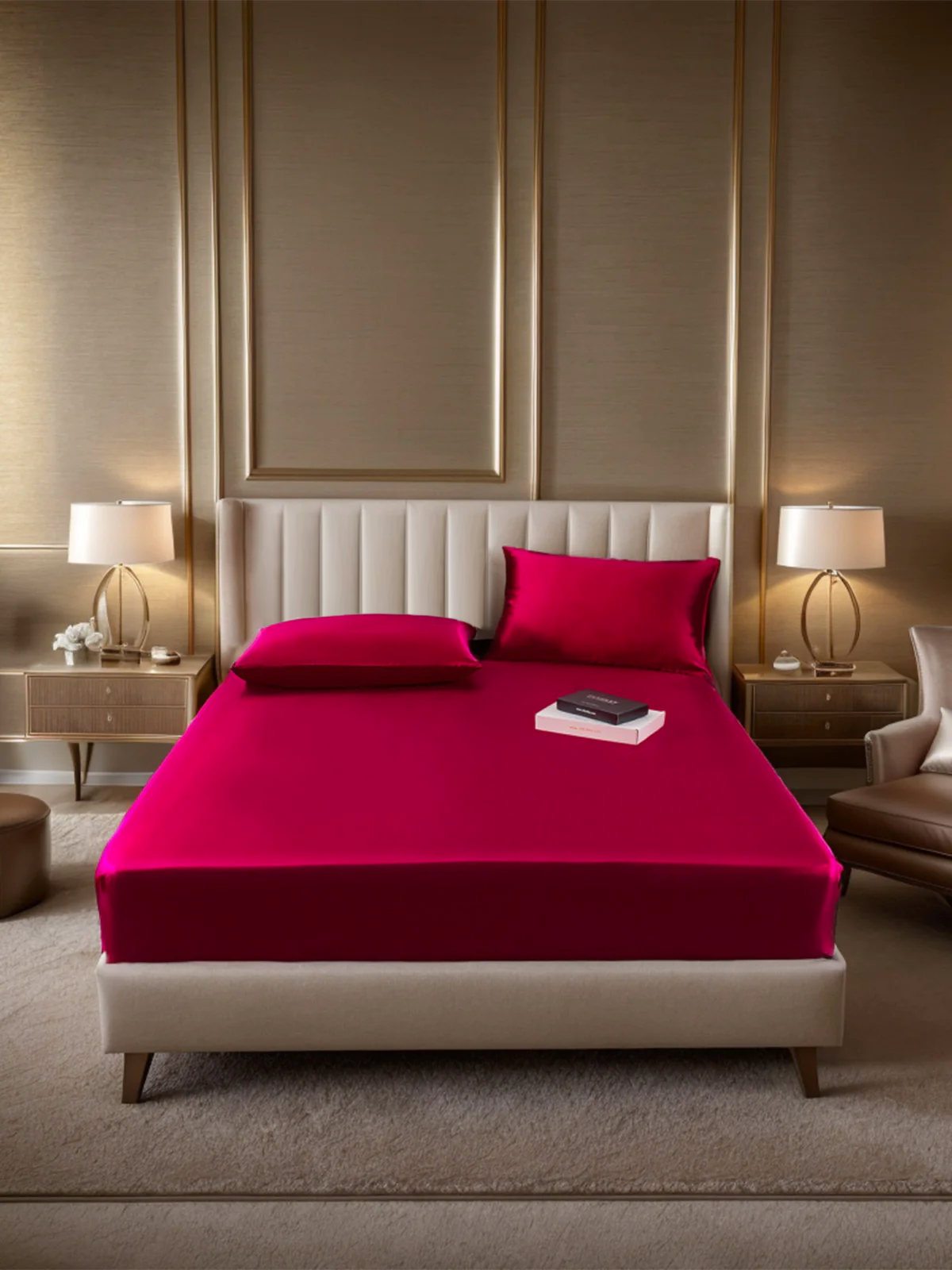 [Wine] SilkSilky-UK 19Momme Bed Linen Set 002