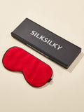 SilkSilky UK 19Momme Pure Silk Eye Mask Red 002