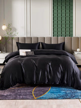 [Black] SilkSilky-UK 25Momme Bed Linen Set 001