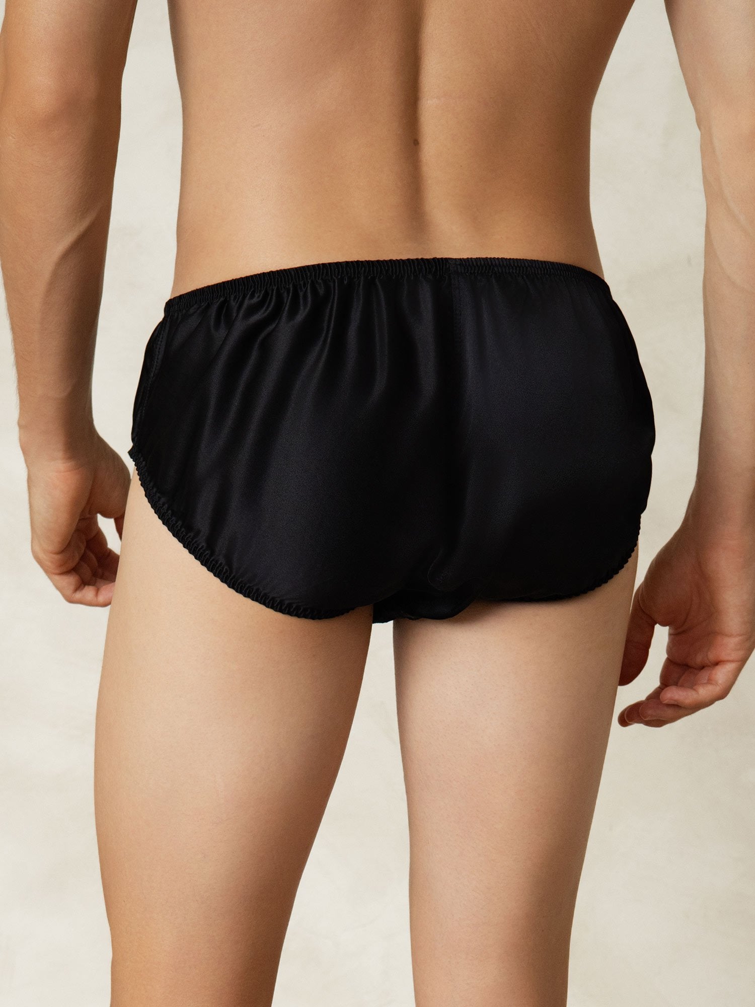 [Black] SilkSilky-UK Pure Silk Mens Underwear 002