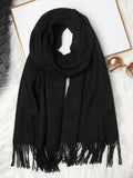 SilkSilky UK Wool Scarf Black 005