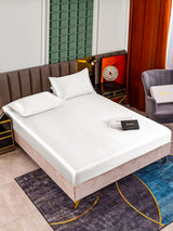 [White] SilkSilky-UK 25Momme Bed Linen Set 001