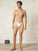 [White] SilkSilky-UK Pure Silk Men's Underwear 004