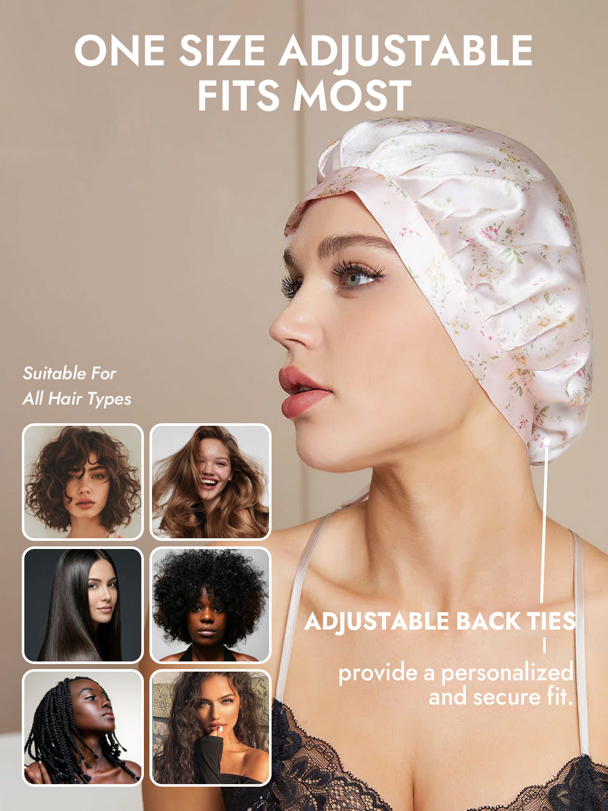 [Multi] SilkSilky-UK Pure Silk Sleep Cap 005