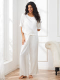 SilkSilky-UK-Pure-Silk-Half-Sleeve-Round-Neck-Women's-Pyjamas-White-003