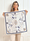 SilkSilky UK Pure Silk Scarf DarkBlue 002