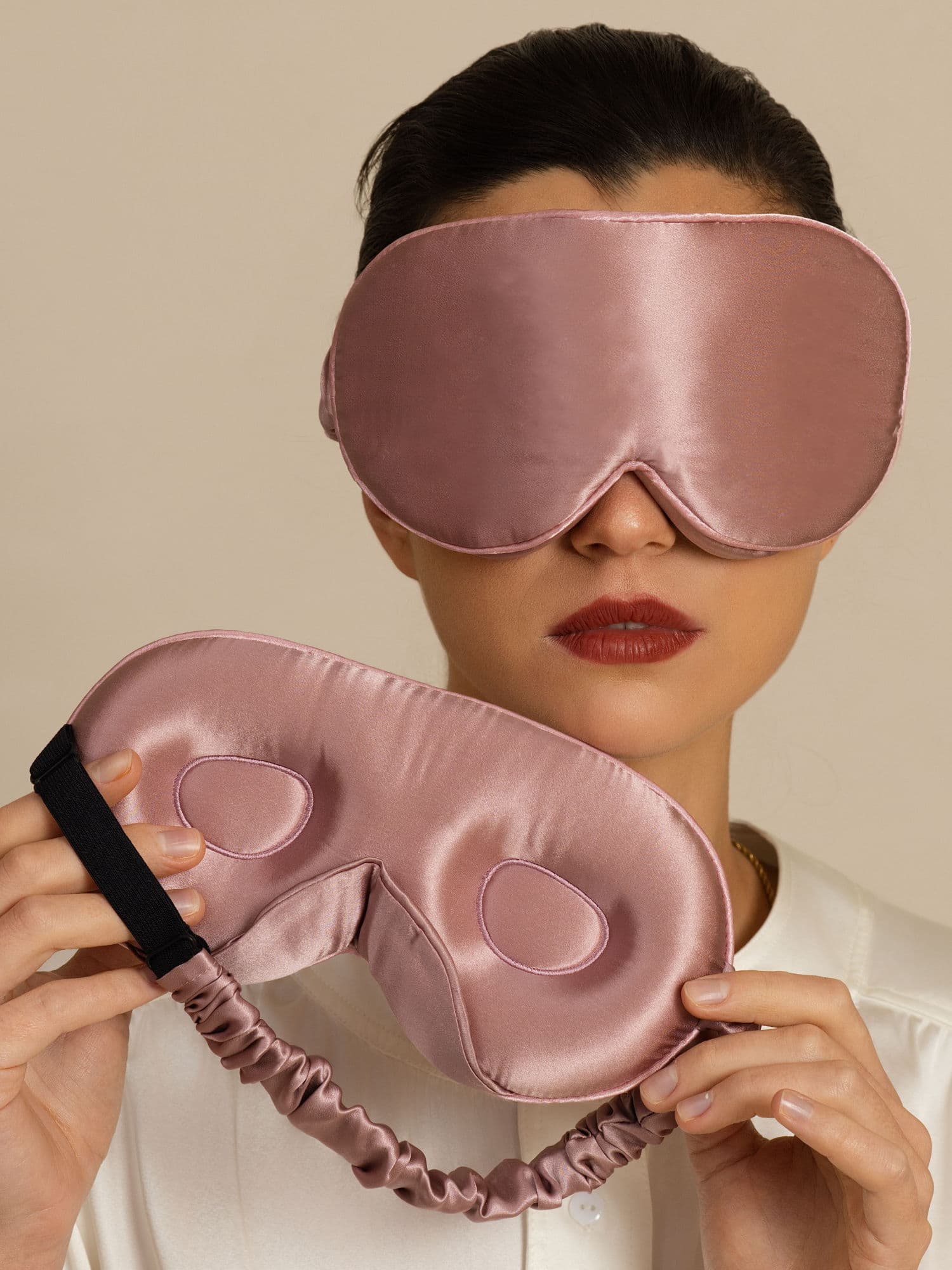[Pale Mauve] SilkSilky-UK 22Momme Pure Silk Eye Mask 002