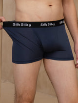 [Dark Blue] SilkSilky-UK 100% Silk Jersey Mens Underwear 001