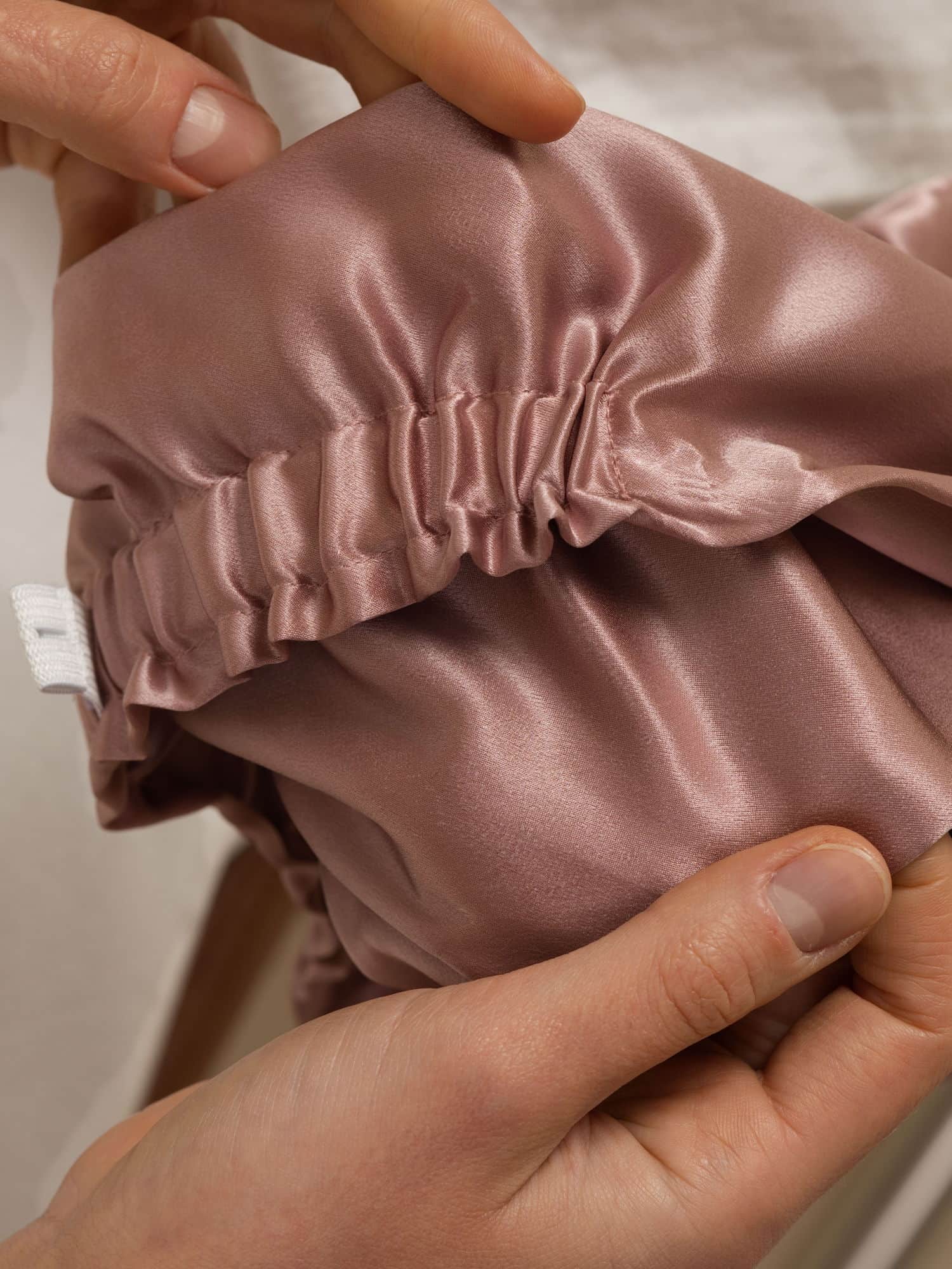 [Pale Mauve] SilkSilky-UK 22Momme Sleep Cap 005