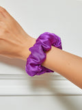 SilkSilky-UK 19Momme Pure Silk Scrunchie Violet 001