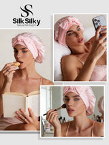 [Light Pink] SilkSilky-UK Sleep Cap 005