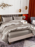 SilkSilky UK 19Momme Pure Silk Bedding Set Gray 006