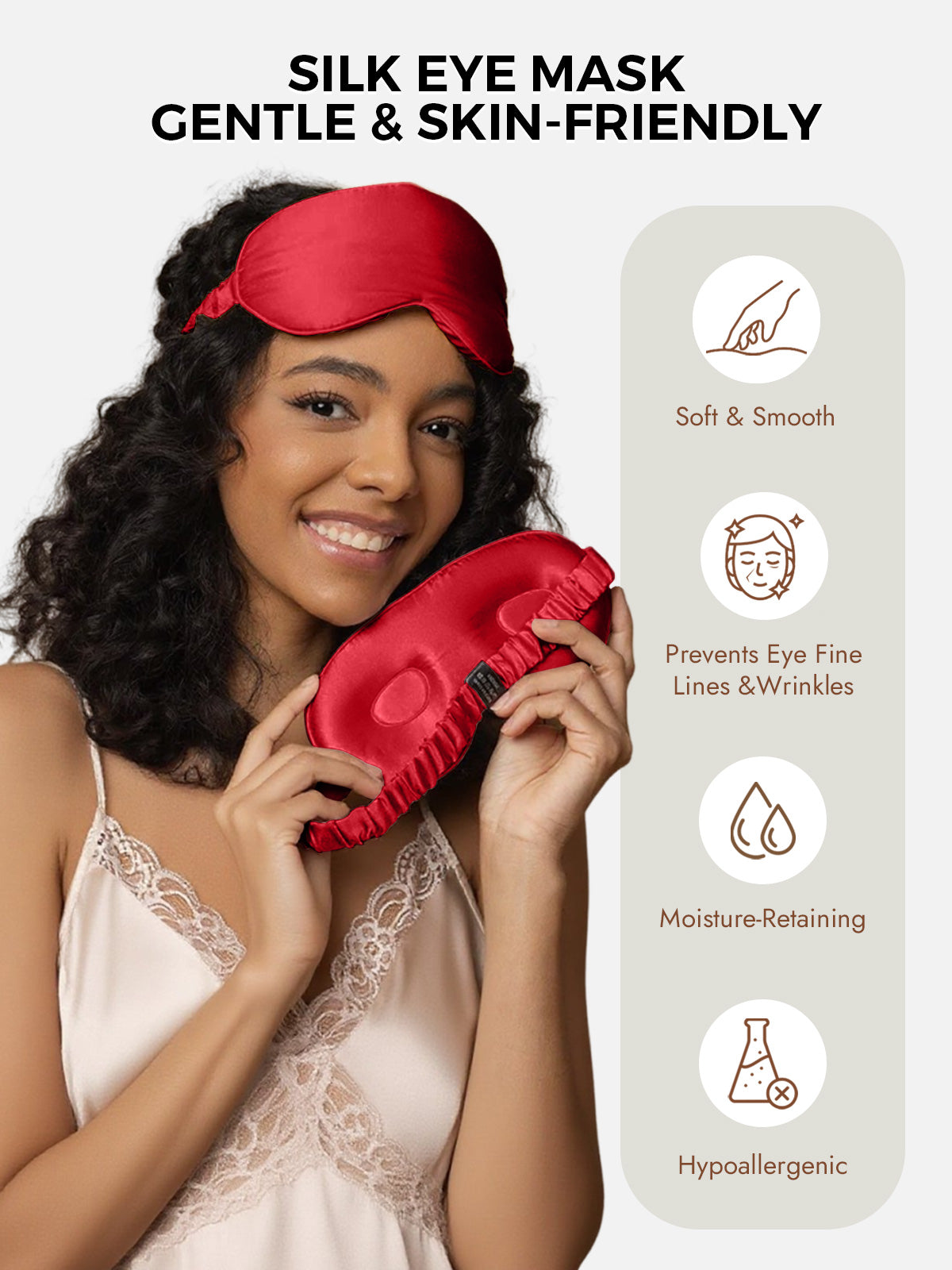 [Wine] SilkSilky-UK Pure Silk Eye Mask 003