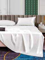 [White] SilkSilky-UK 25Momme Bed Linen Set 006