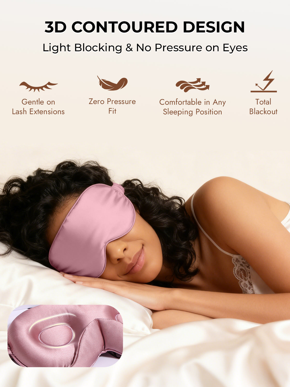 [Pale Mauve] SilkSilky-UK Pure Silk Eye Mask 006